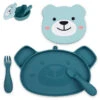 Set Repas En Silicone Ourson Bleu TUMTUM -Bébés Produits Magasin NEST TT5400V1