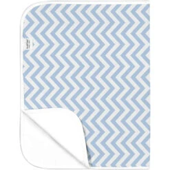 Tapis Nomade Imperméable Chevron Blue KUSHIES