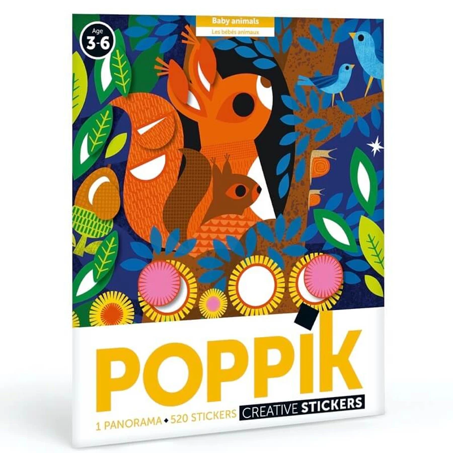 Poster Panoramique 520 Stickers Les Bébés Animaux POPPIK 3 Poster Panoramique 520 Stickers Les Bébés Animaux POPPIK