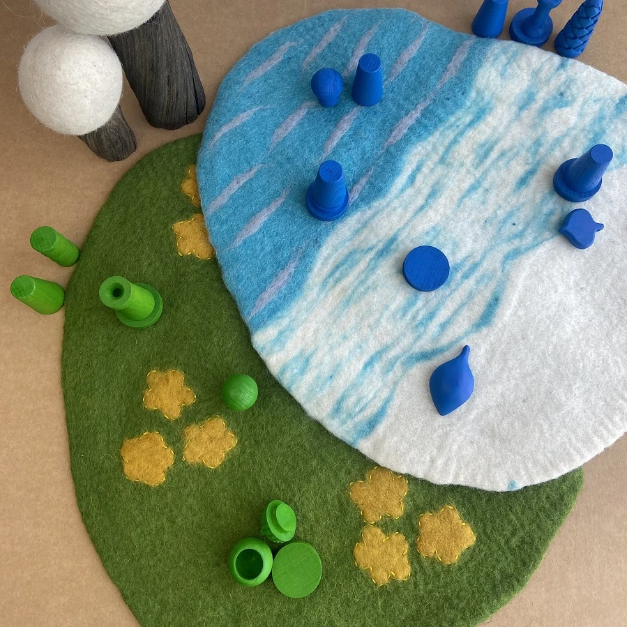 Tapis De Jeu Laine Feutrée Set Océan Et Prairie PAPOOSE TOYS 4 Tapis De Jeu Laine Feutrée Set Océan Et Prairie PAPOOSE TOYS – Image 2