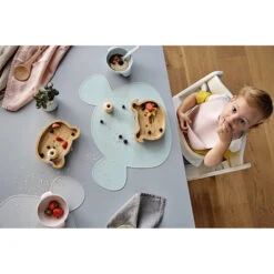 Set De Table En Silicone Gris LASSIG -Bébés Produits Magasin SILICONE2