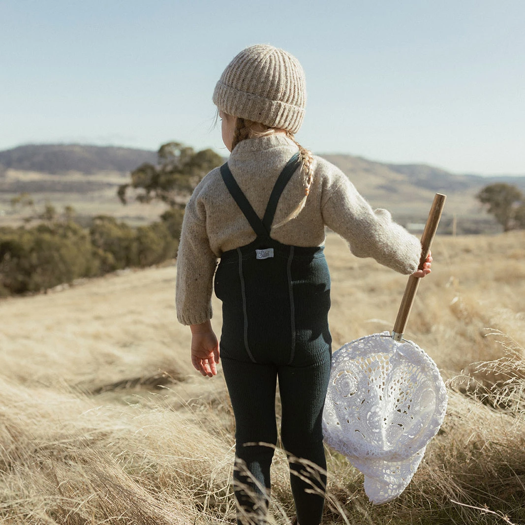 Collant Sans Pied à Bretelles En Laine Mérinos - Blue Saphire SILLY SILAS 4 Collant Sans Pied à Bretelles En Laine Mérinos - Blue Saphire SILLY SILAS – Image 2