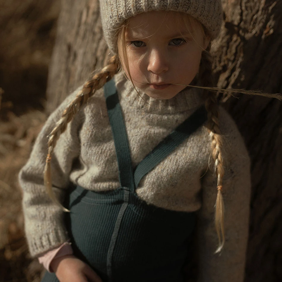 Collant Sans Pied à Bretelles En Laine Mérinos - Blue Saphire SILLY SILAS 6 Collant Sans Pied à Bretelles En Laine Mérinos - Blue Saphire SILLY SILAS – Image 4