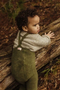 Collant Sans Pied à Bretelles Teddy - Olive SILLY SILAS -Bébés Produits Magasin SSTFOLIVECOTTONBLENDS6
