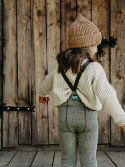 Collant Sans Pied à Bretelles En Laine Mérinos - Granite SILLY SILAS -Bébés Produits Magasin SSWFGGREYWOOLBLENDS3