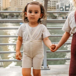 Collant Short à Bretelles - Cream SILLY SILAS -Bébés Produits Magasin Shorty SHCREAMCOTTONS5