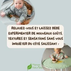 Kit Bavoir Et Plateau Transportable Sage Green TIDY TOT 19 Kit Bavoir Et Plateau Transportable Sage Green TIDY TOT -Bébés Produits Magasin Tidytot ad 3 270323
