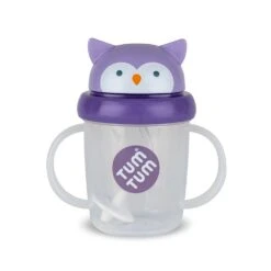Tasse Anti Fuite + Paille Lestée Chouette - V3 TUMTUM