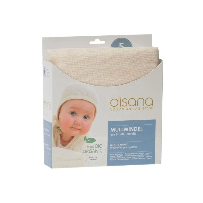 Lot De 5 Langes En Coton 80x80 Cm DISANA 4 Lot De 5 Langes En Coton 80x80 Cm DISANA – Image 2