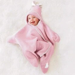 Couverture Etoile Starnug Rose Pâle TUPPENCE AND CRUMBLE -Bébés Produits Magasin V2 Couverture tuppence and crumble starnug pose pale