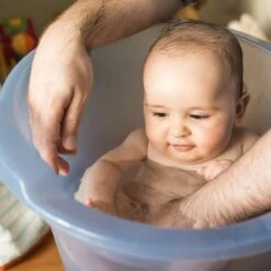 Baignoire Shantala Bleu POPOLINI -Bébés Produits Magasin V4 shantala bleu 280323