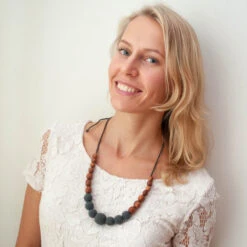 Collier D'allaitement Et De Portage Charcoal Pommier - CUN004 KANGAROO CARE