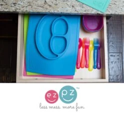 Assiette Antidérapante HAPPY Mat GRIS EZPZ -Bébés Produits Magasin ezpz product shots 72dpi HM storeCopier