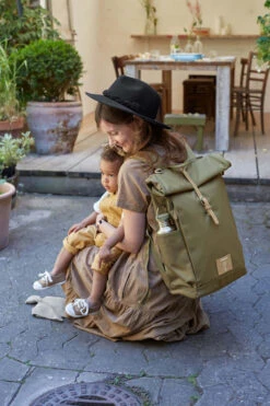 Sac à Dos à Langer Rolltop Olive LASSIG -Bébés Produits Magasin le1vaj3t