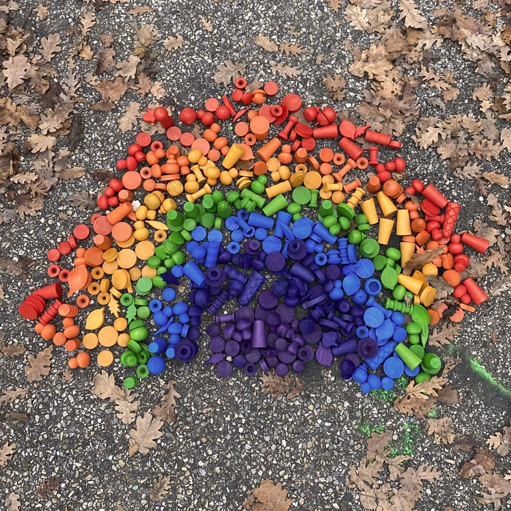 Mini Feuilles En Bois Rainbow - Set De 7 PAPOOSE TOYS 4 Mini Feuilles En Bois Rainbow - Set De 7 PAPOOSE TOYS – Image 2