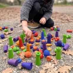 Mini Feuilles En Bois Rainbow - Set De 7 PAPOOSE TOYS 10 Mini Feuilles En Bois Rainbow - Set De 7 PAPOOSE TOYS -Bébés Produits Magasin papoose wp640 s2