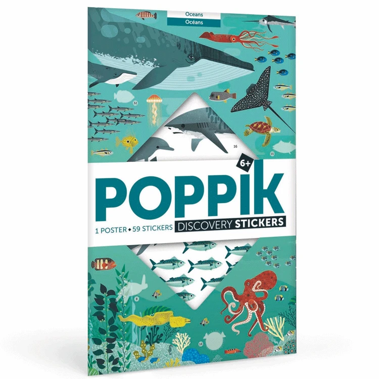 Poster Géant 59 Stickers Océan POPPIK 4 Poster Géant 59 Stickers Océan POPPIK – Image 2