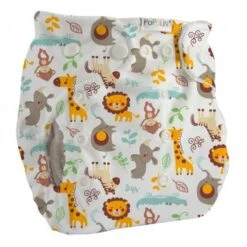 Couche Lavable TE2 - SNAP2FIT - Taille Unique (4-15kg) - Wildlife POPOLINI