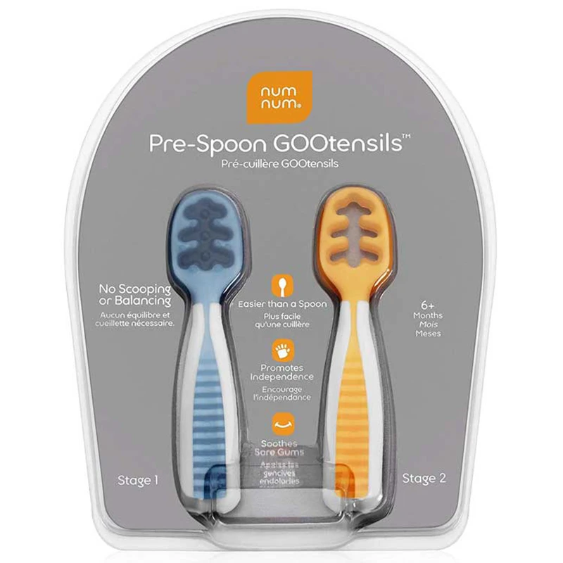 Lot De 2 Pré-cuillères Bleu Et Orange NUMNUM 4 Lot De 2 Pré-cuillères Bleu Et Orange NUMNUM – Image 2