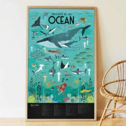 Poster Géant 59 Stickers Océan POPPIK
