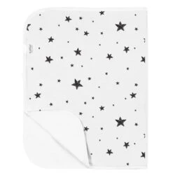 Tapis Nomade Imperméable Scribble Stars Black & White KUSHIES