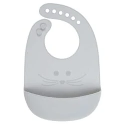 Bavoir En Silicone Gris LASSIG
