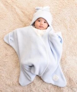 Couverture Etoile Starnug Bleu Pâle TUPPENCE AND CRUMBLE -Bébés Produits Magasin v3 Couverture etoile starnug bleu pale 070923