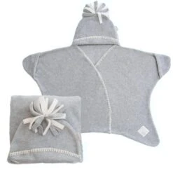Couverture Etoile Starnug Gris TUPPENCE AND CRUMBLE -Bébés Produits Magasin v7 TUPPENCE GRISE